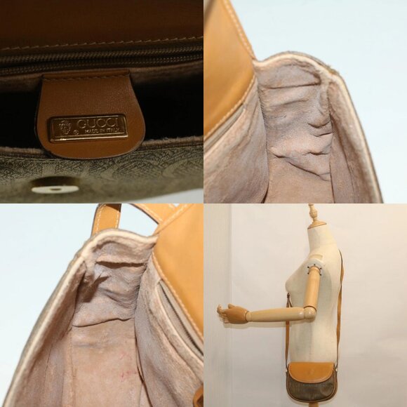 GUCCI Shoulder Bag Coated Canvas Brown 007 58 0074 Auth am5132 - Picture 13 of 14